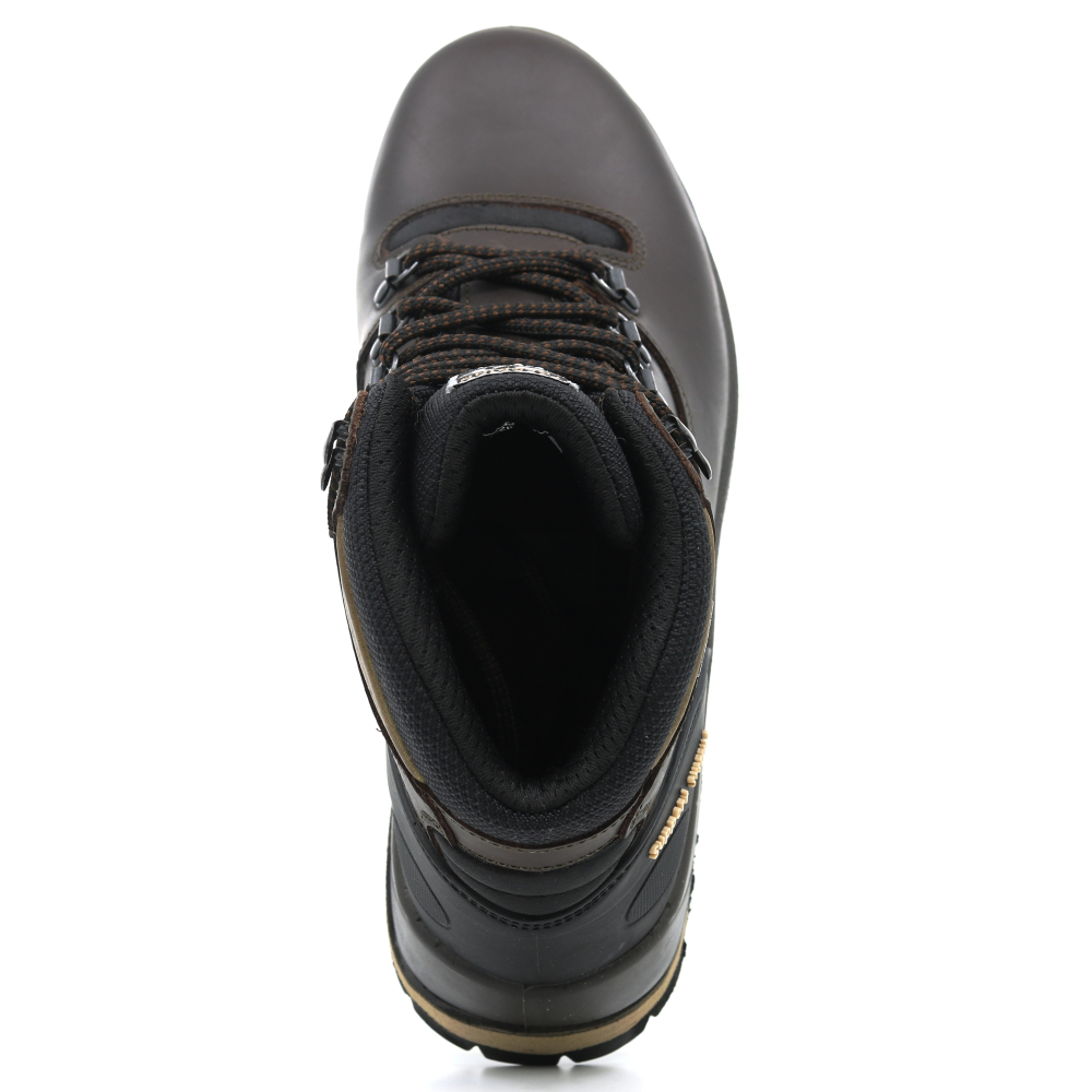 detail GRISPORT Quatro hnedá pánska kožená pohodlná outdoorová obuv s membránou Gritex®