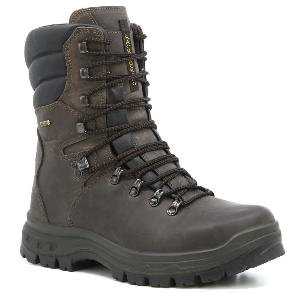 detail GRISPORT Dobermann brown men’s high-cut outdoor boots, Spo-Tex membrane