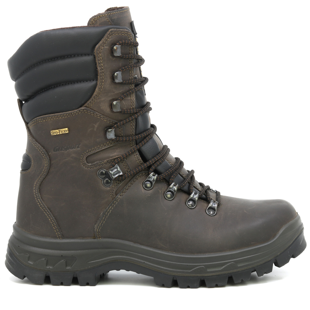 detail GRISPORT Dobermann brown men’s high-cut outdoor boots, Spo-Tex membrane