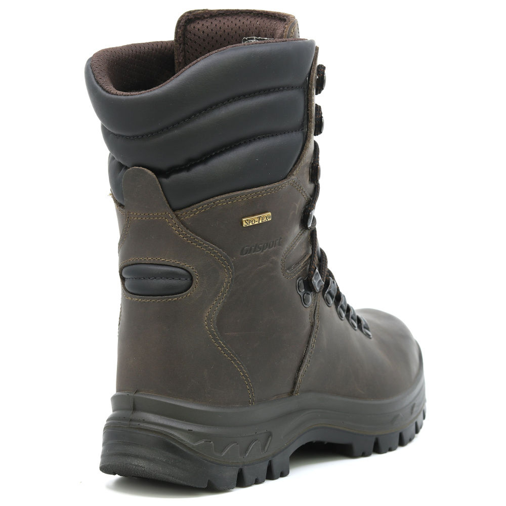 detail GRISPORT Dobermann brown men’s high-cut outdoor boots, Spo-Tex membrane