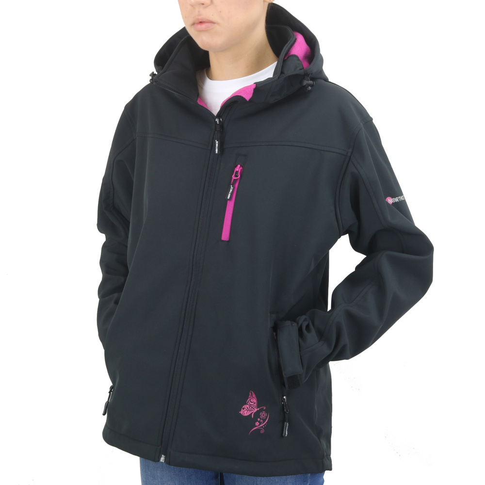 detail NORTHICE černá dámská softshell bunda