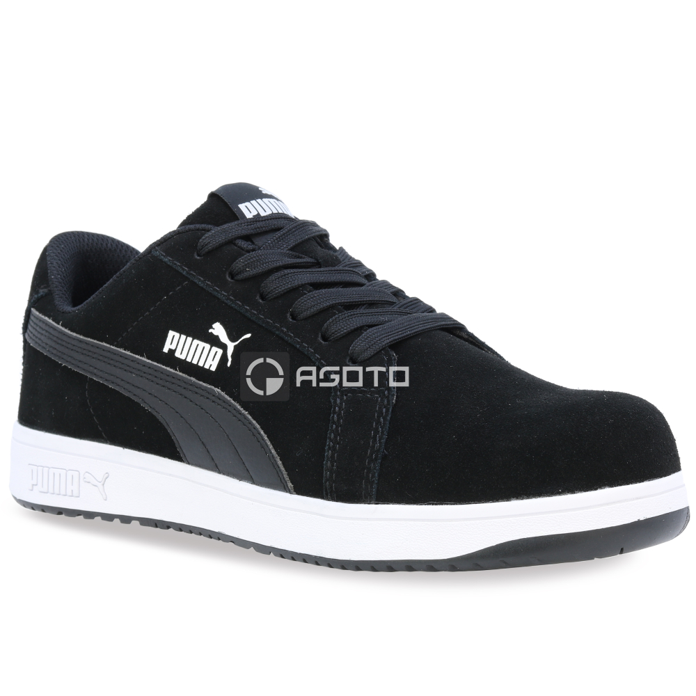 detail PUMA Iconic S1P ESD černá pánská pracovní obuv