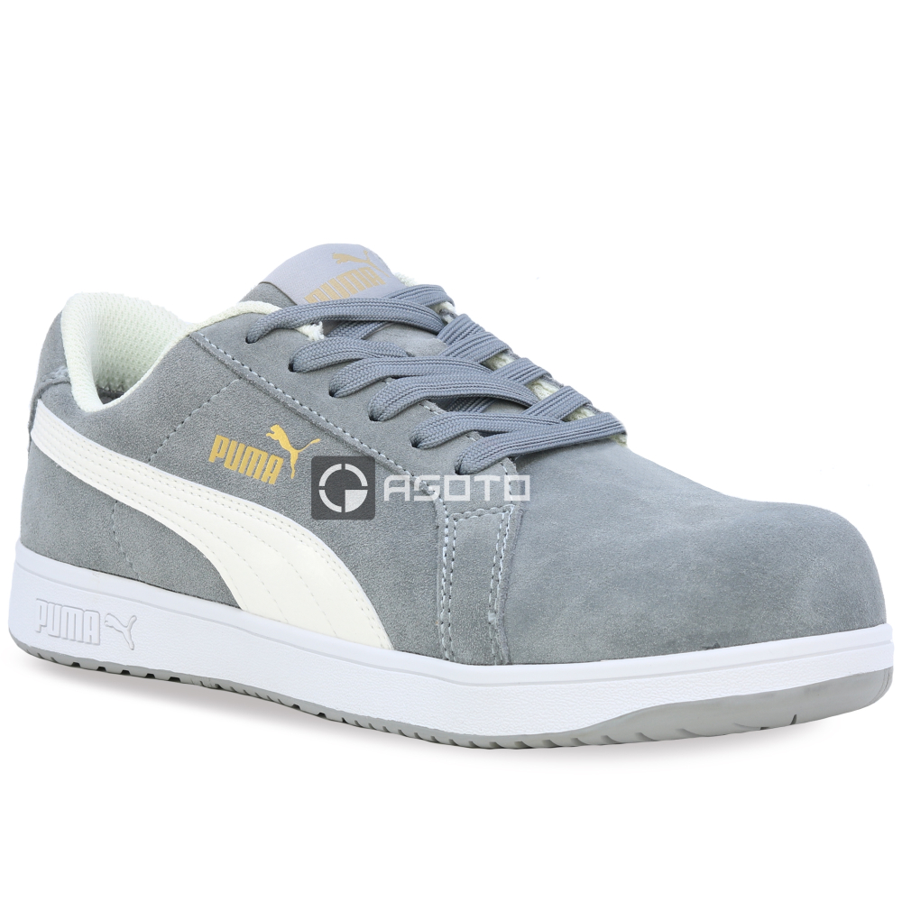 detail PUMA Iconic S1P ESD šedá pánská pracovní obuv