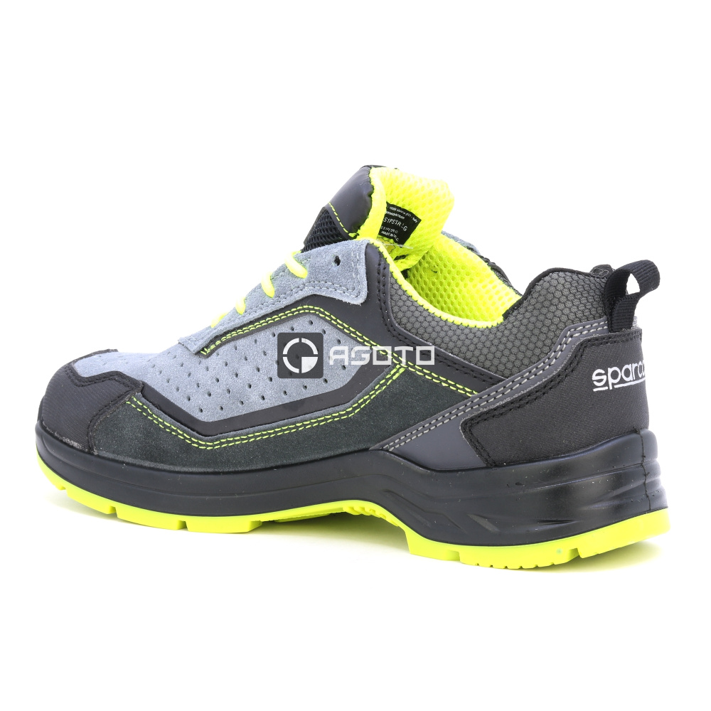 detail SPARCO Texas S1P ESD černá pánská pracovní obuv