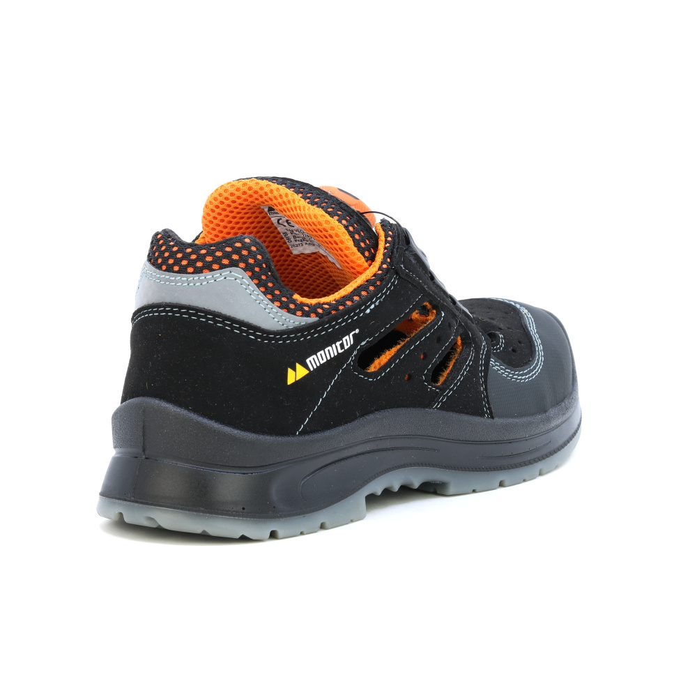 detail MONITOR SWEDEN Aero S1P ESD černá pánská pracovní obuv BOA system