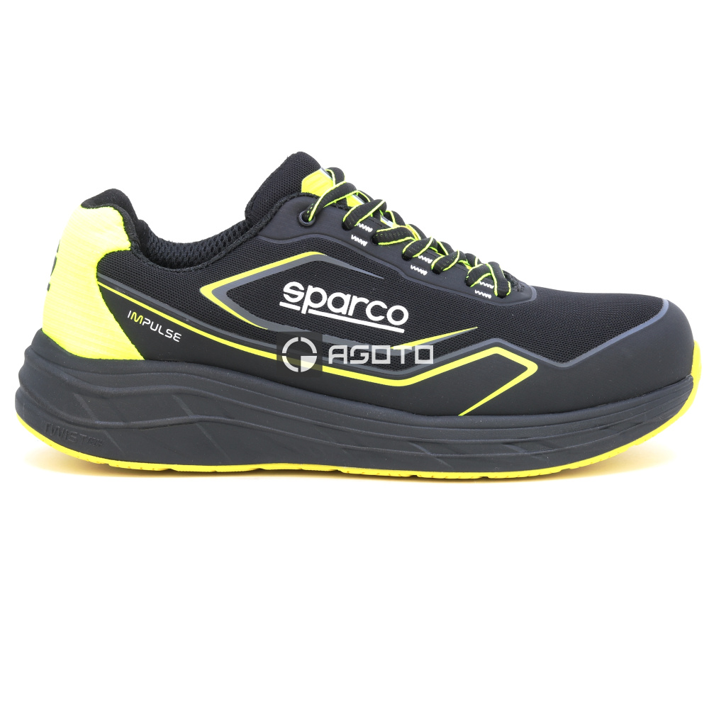 detail SPARCO Luton S1P ESD černá pánská pracovní obuv
