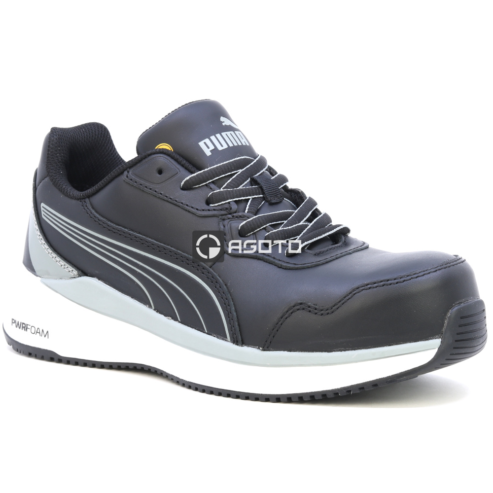 detail PUMA Zoom Low S3 ESD černá pánská pracovní obuv Výprodej