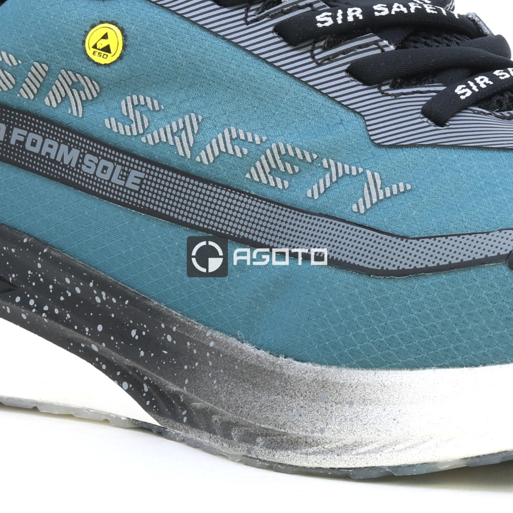 detail SIR Spirit S1P ESD zelená pánská pracovní obuv Dry Plus rychleschnoucí podšívka