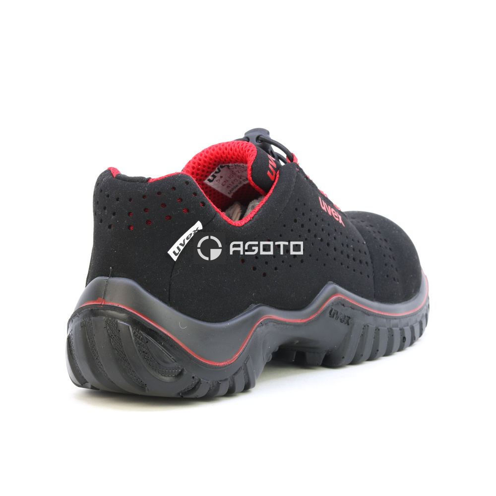 detail UVEX Motion Style S1 ESD černá pánská pracovní obuv