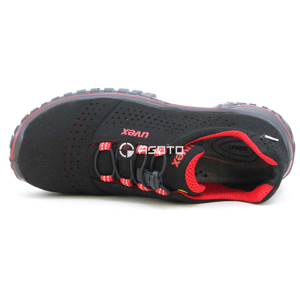 detail UVEX Motion Style S1 ESD černá pánská pracovní obuv