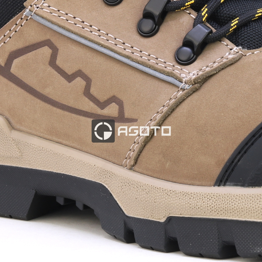 detail Caterpillar pánska kožená pracovná obuv Striver XL Low S3 FO HRO béžová