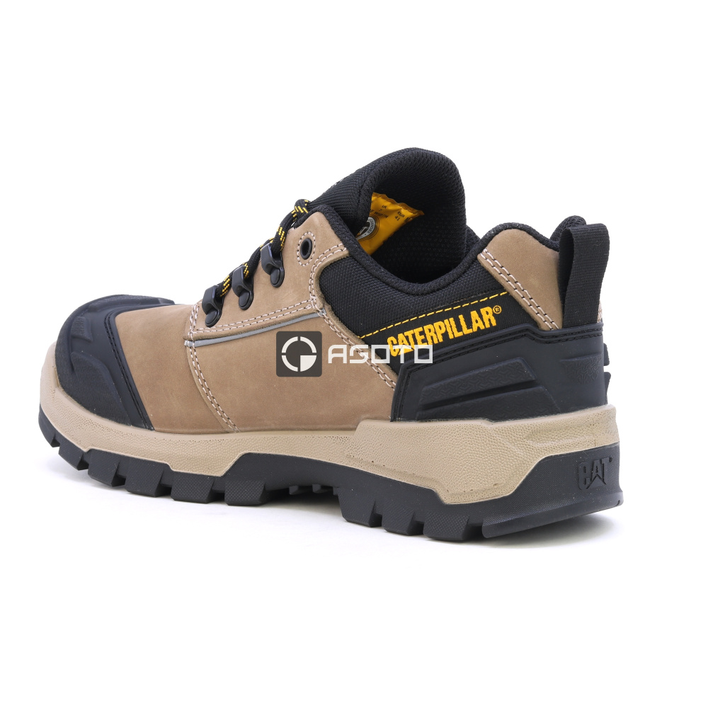 detail Caterpillar pánska kožená pracovná obuv Striver XL Low S3 FO HRO béžová