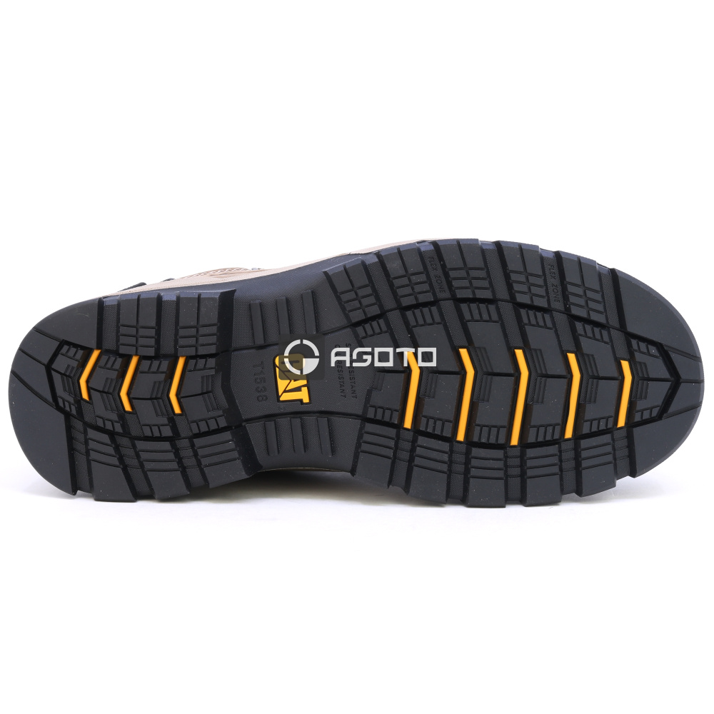 detail Caterpillar pánska kožená pracovná obuv Striver XL Low S3 FO HRO béžová