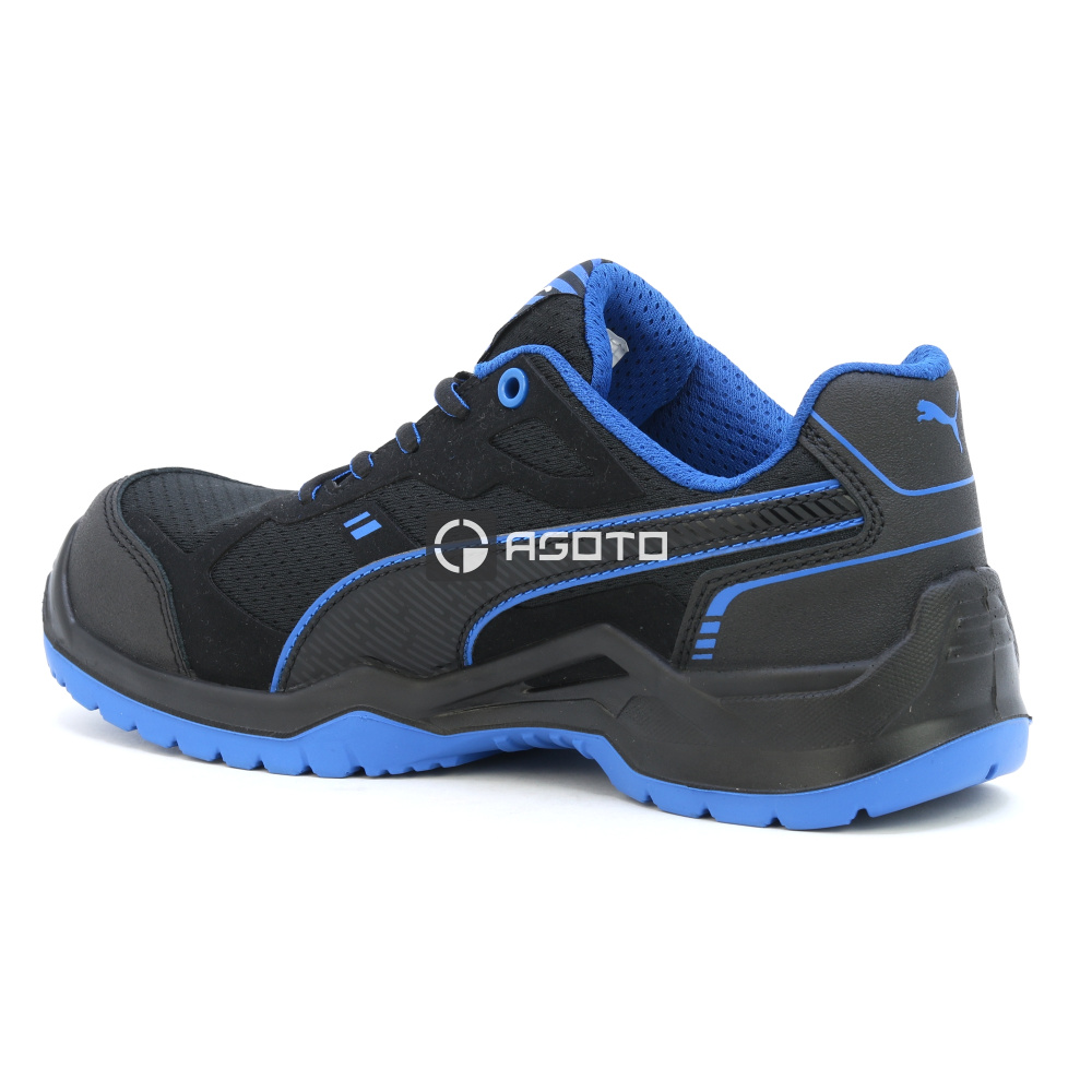 detail PUMA Safety Fuse TC S1P ESD pánska pracovná obuv poltopánka čierna ľahká pohodln