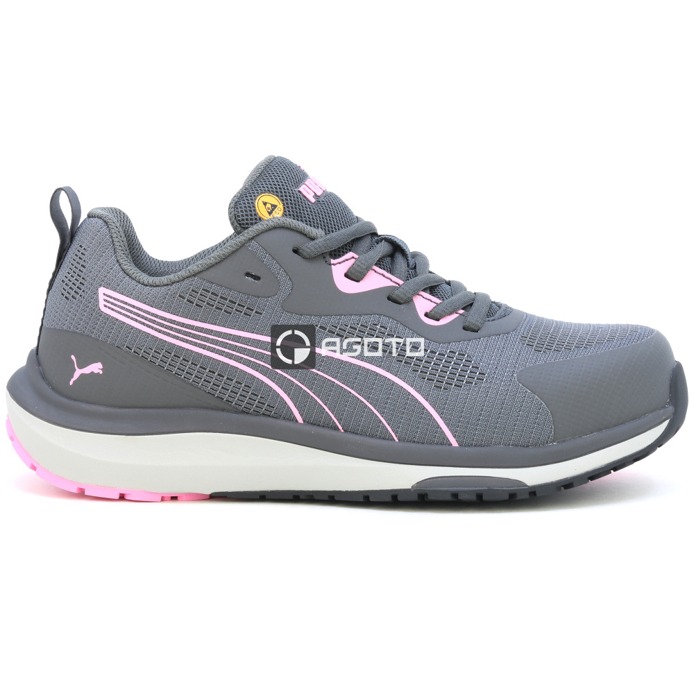 detail PUMA Celerity S1P ESD pracovná obuv poltopánka sivá ľahká, pohodlná a priedušná