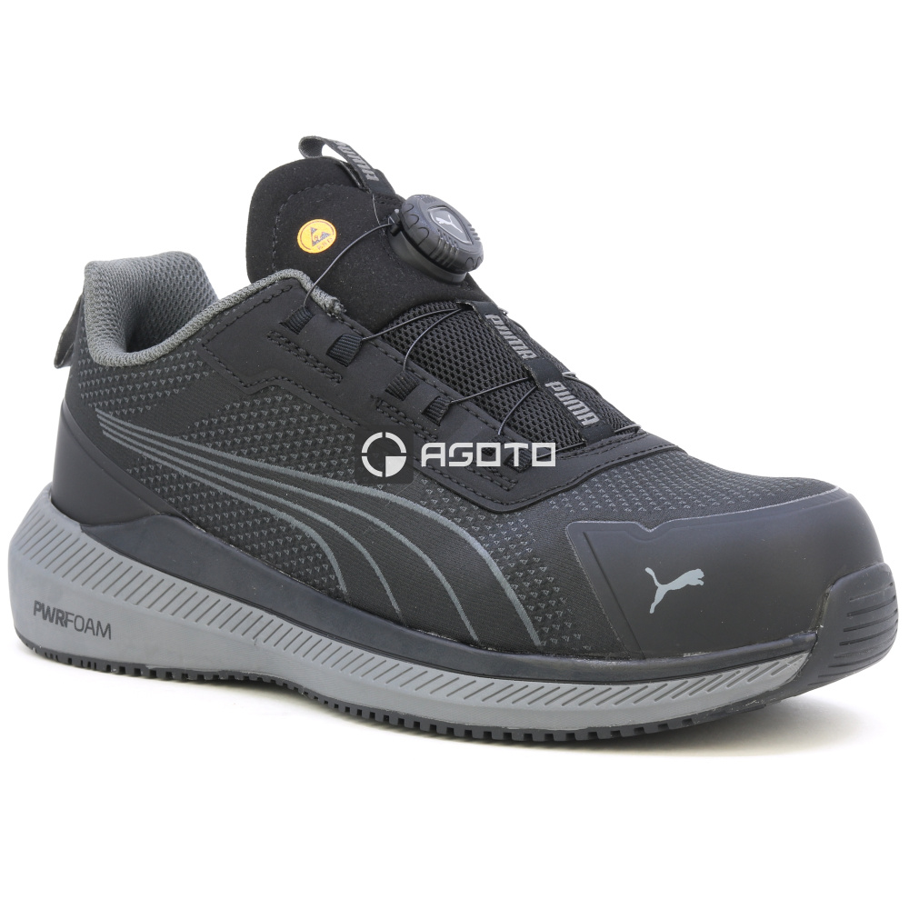 detail PUMA Slide DISC S1P ESD čierna pánska pracovná poltopánka s rýchloupínaním