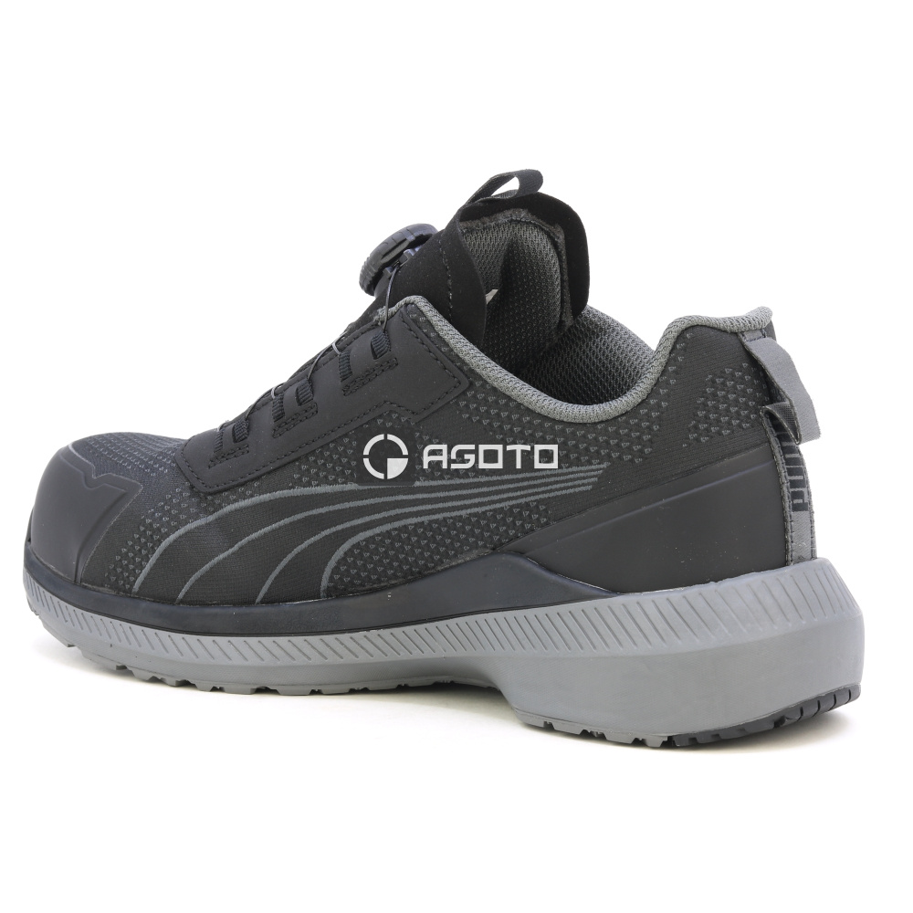 detail PUMA Slide DISC S1P ESD čierna pánska pracovná poltopánka s rýchloupínaním