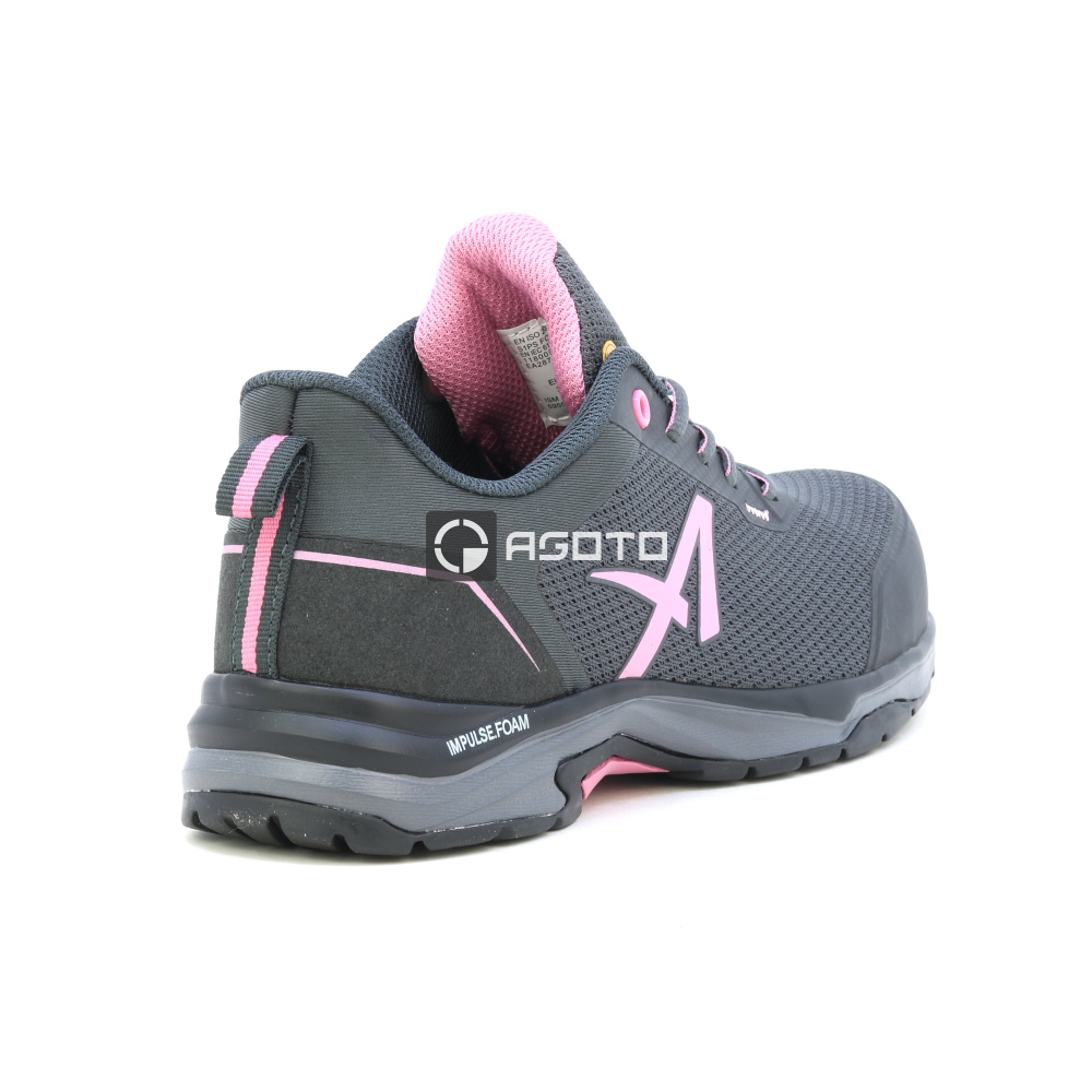 detail ALBATROS Twist Pink Low S1P ESD sivá dámska pracovná obuv, priedušná a pohodlná