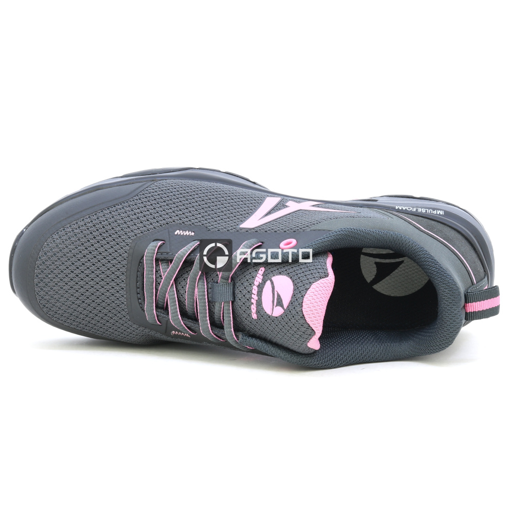 detail ALBATROS Twist Pink Low S1P ESD sivá dámska pracovná obuv, priedušná a pohodlná