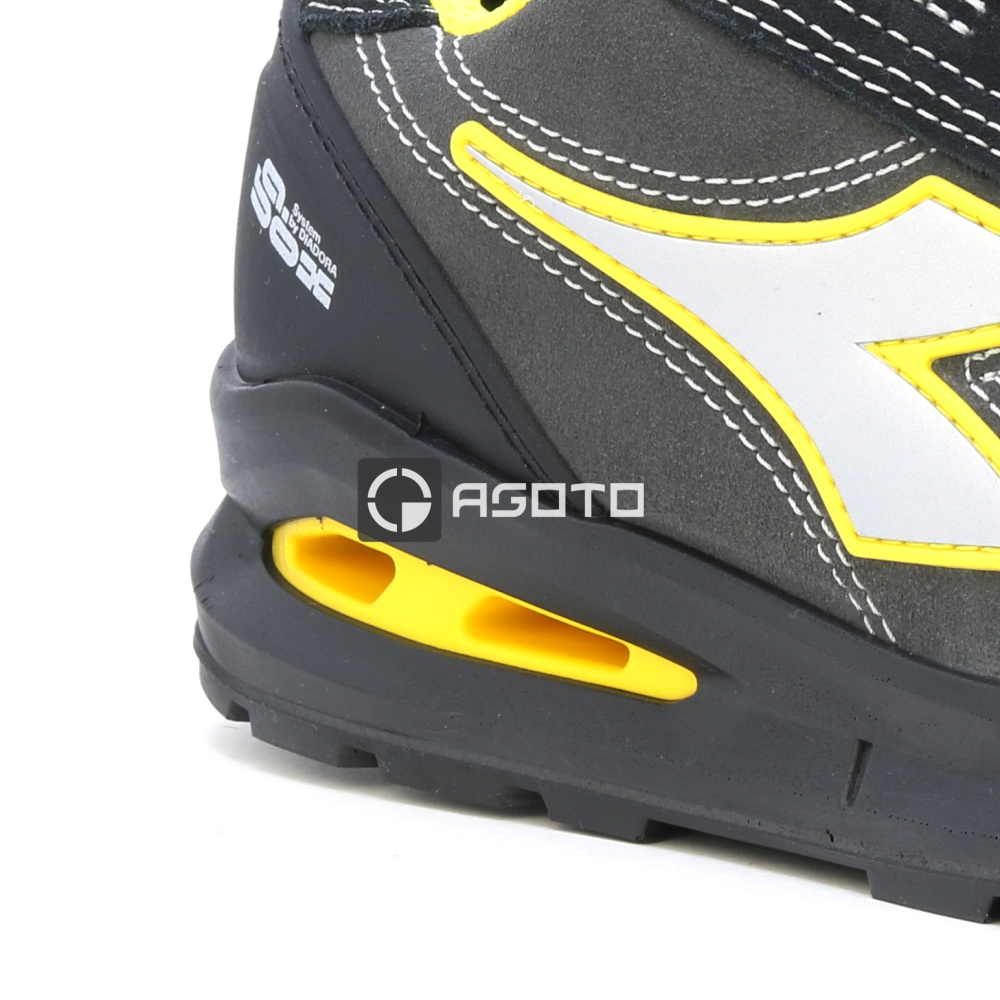 detail DIADORA Run Low S3S čierna pánska kožená pracovná obuv s BOA systémom rýchleho z