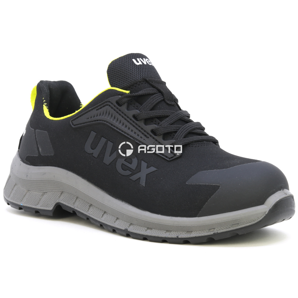 detail UVEX Trend 2 low S3S čierna pánska kožená ľahká a pohodlná pracovná obuv, šírka