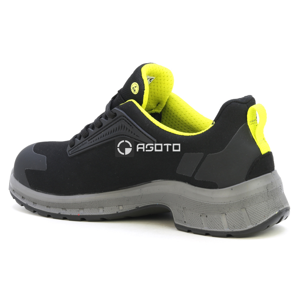 detail UVEX Trend 2 low S3S čierna pánska kožená ľahká a pohodlná pracovná obuv, šírka