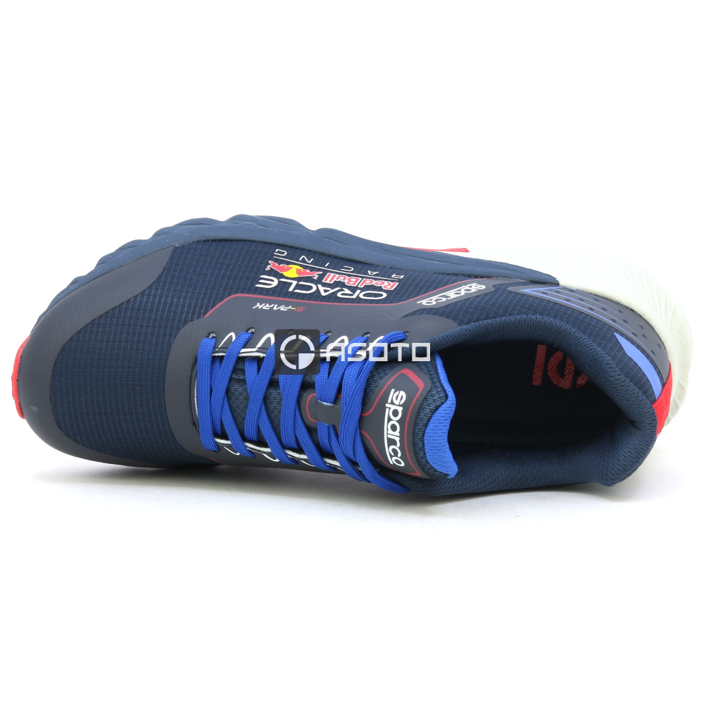 detail SPARCO Red Bull Parkfenny O1 modrá pánska pracovná obuv, ľahká a mäkká pri došľa