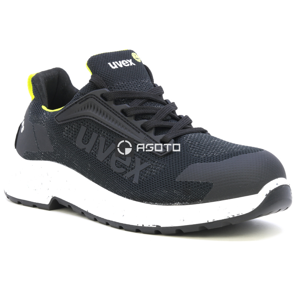 detail UVEX S1 Knit ESD čierna pánska pracovná obuv Clima Zone, ľahká a priedušná