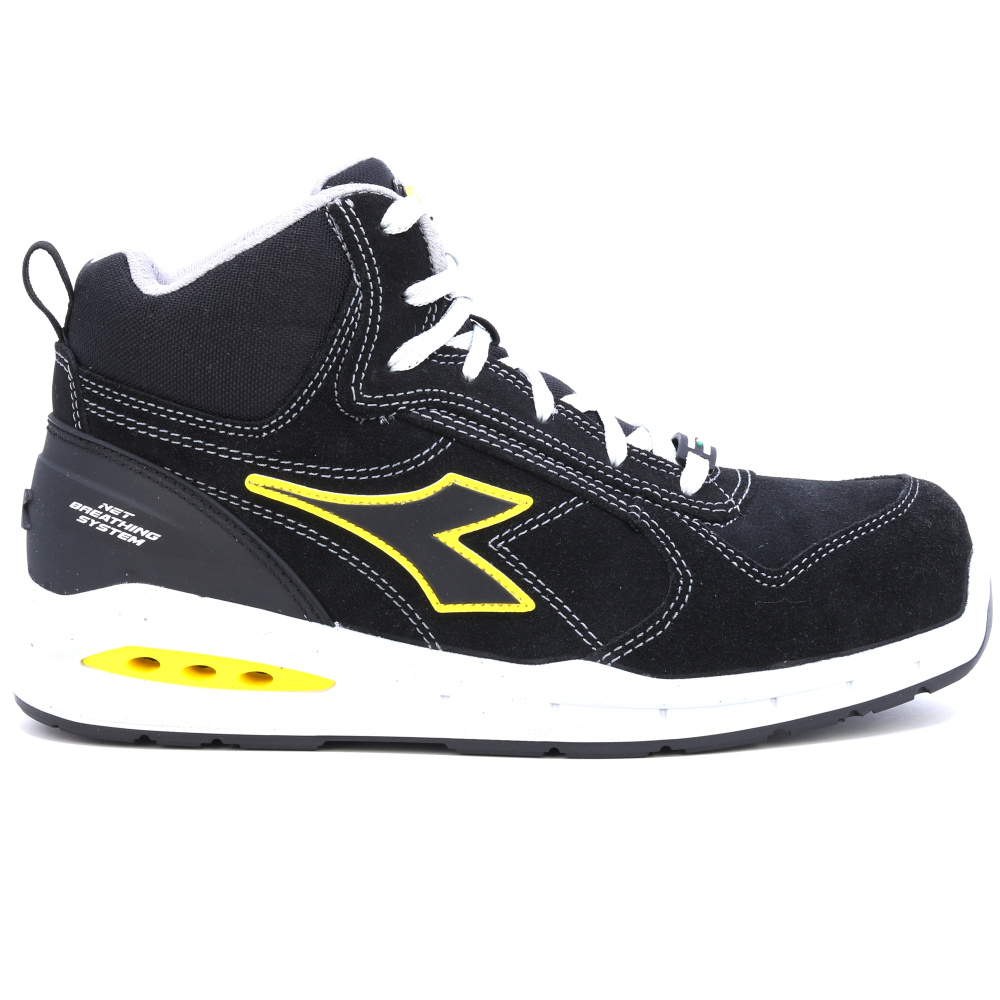 detail DIADORA Run Net Airbox S3 černá pánská pracovní obuv + Geox system