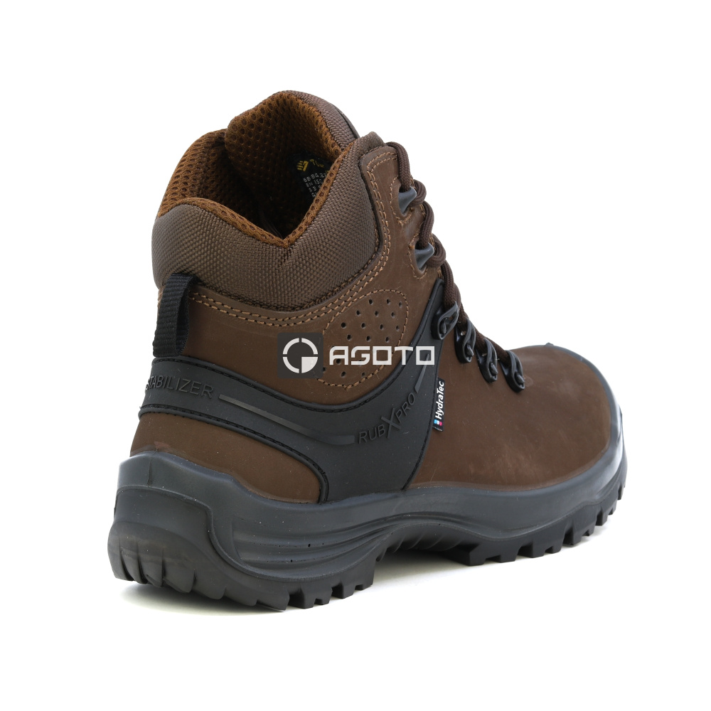detail TOWORKFOR Hiker Brown S3 hnědá pánská pracovní obuv membrána Hydratec