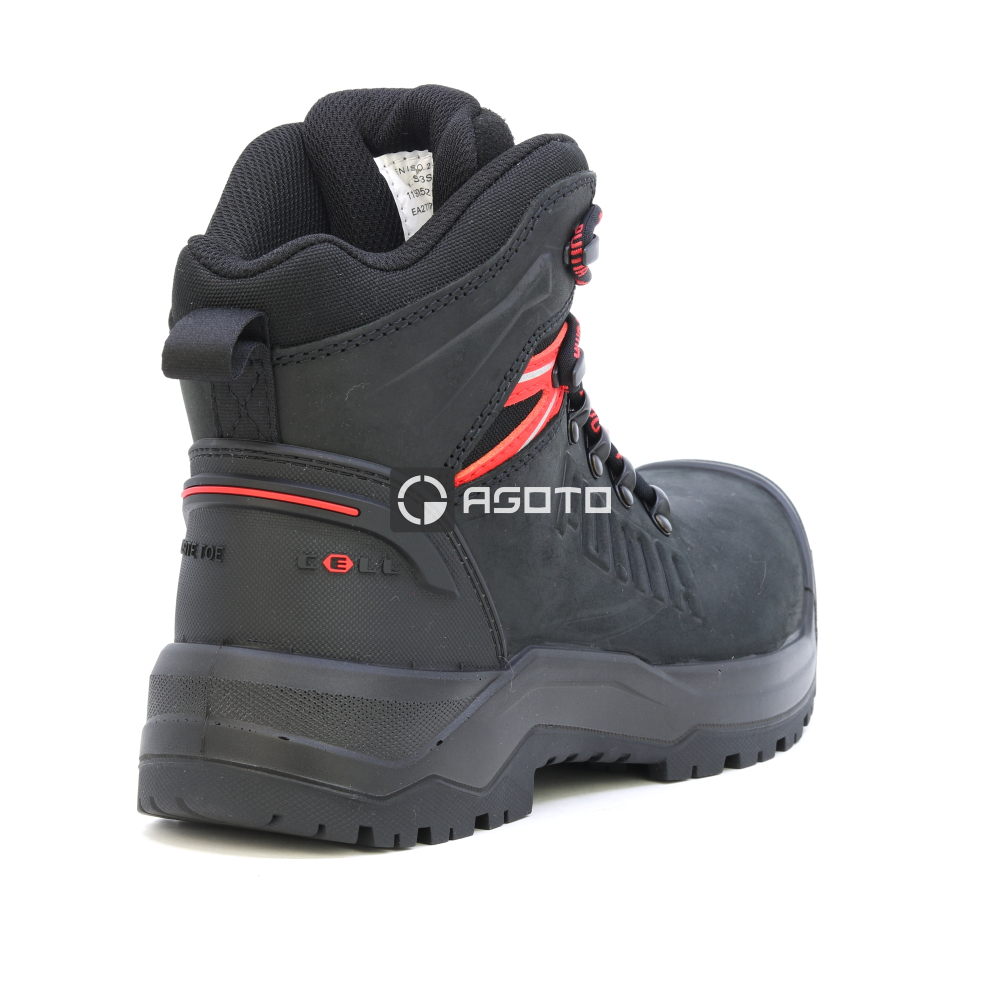 detail PUMA Iron HD BLK Mid S3 černá pánská pracovní obuv