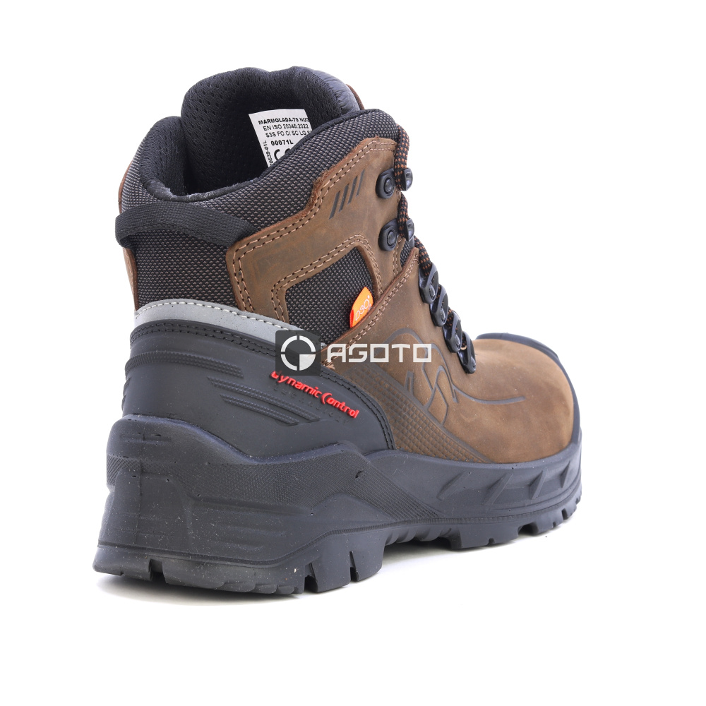 detail SIXTON Marmolada S3 hnědá pánská pracovní obuv