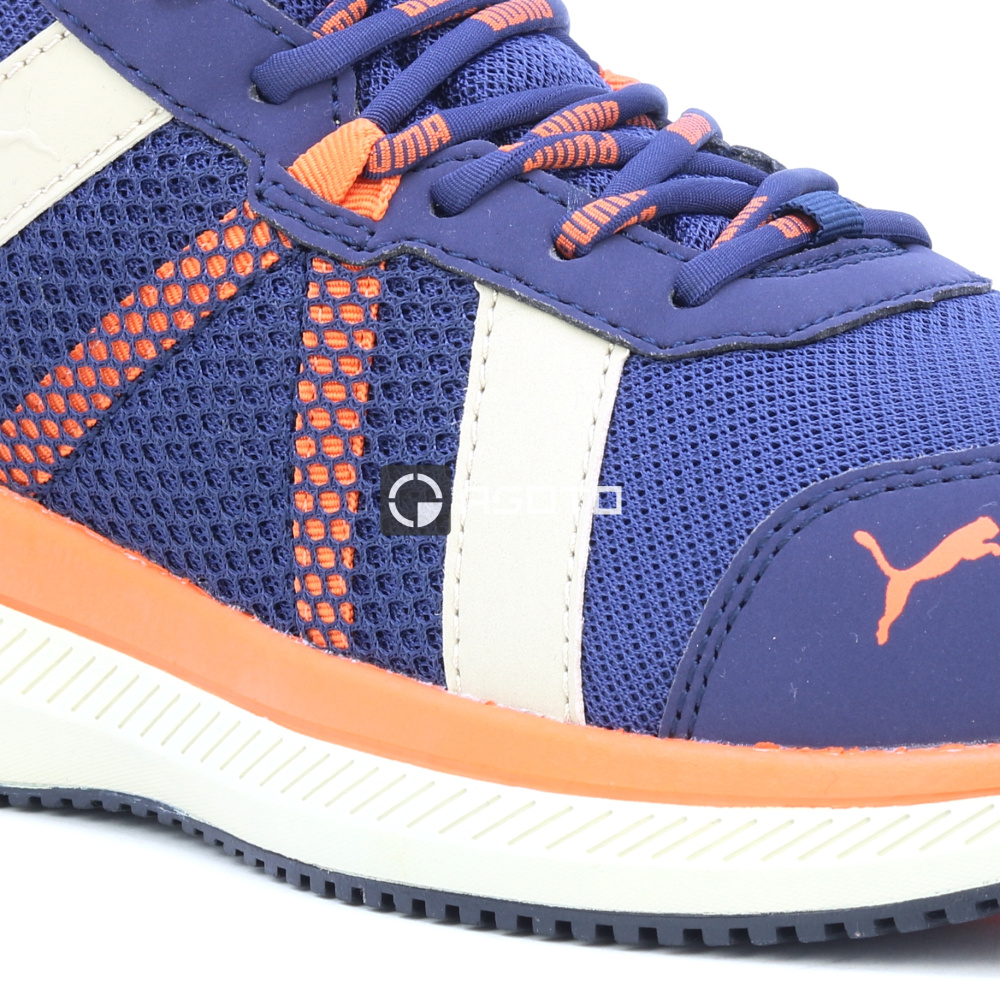 detail PUMA Rival Mid S1P ESD blue/orange modrá pánská pracovní obuv Výprodej