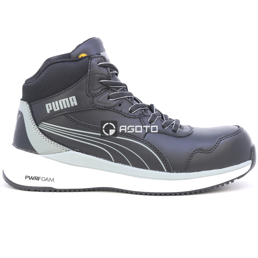 detail PUMA Zoom Mid S3 ESD černá pánská pracovní obuv Výprodej
