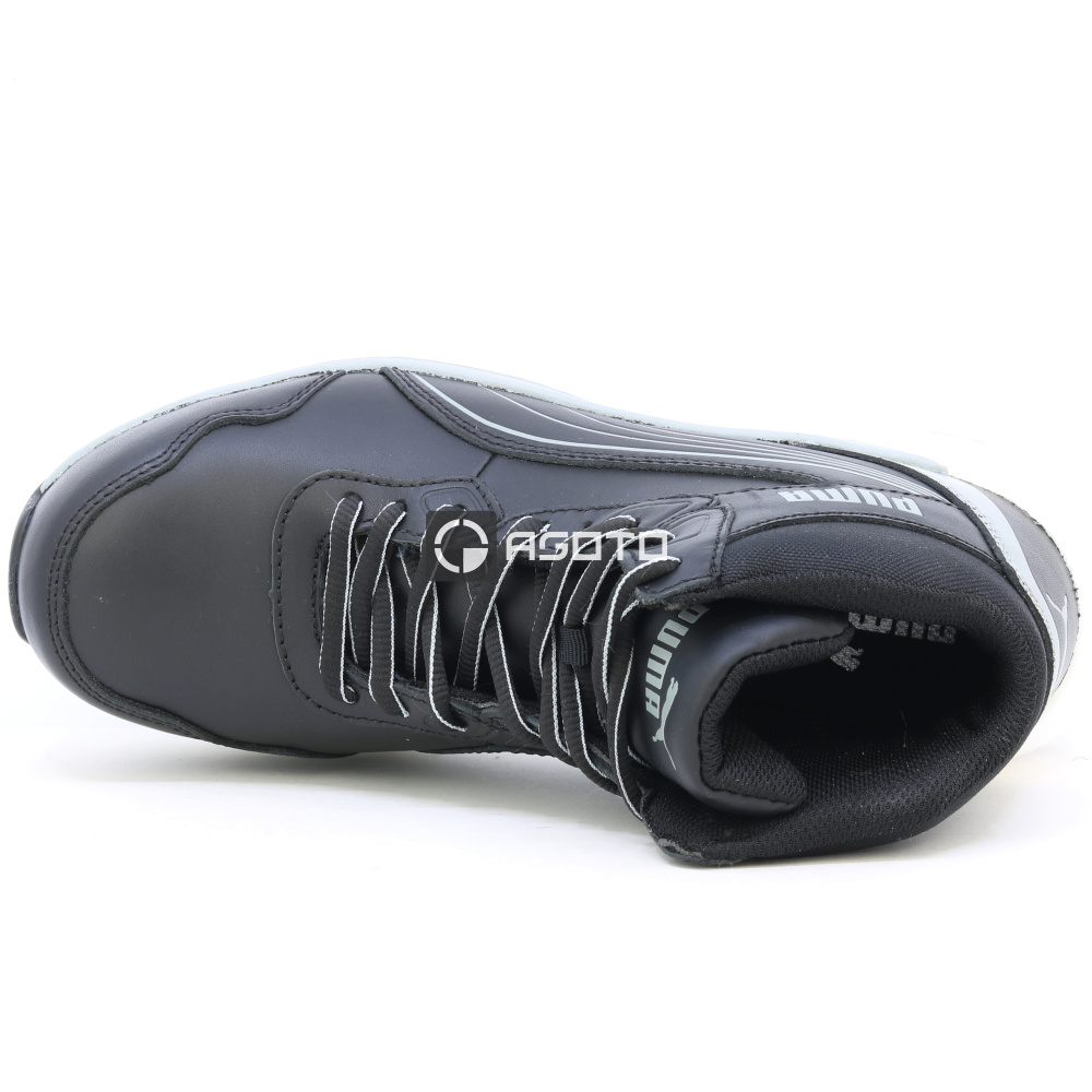 detail PUMA Zoom Mid S3 ESD černá pánská pracovní obuv Výprodej