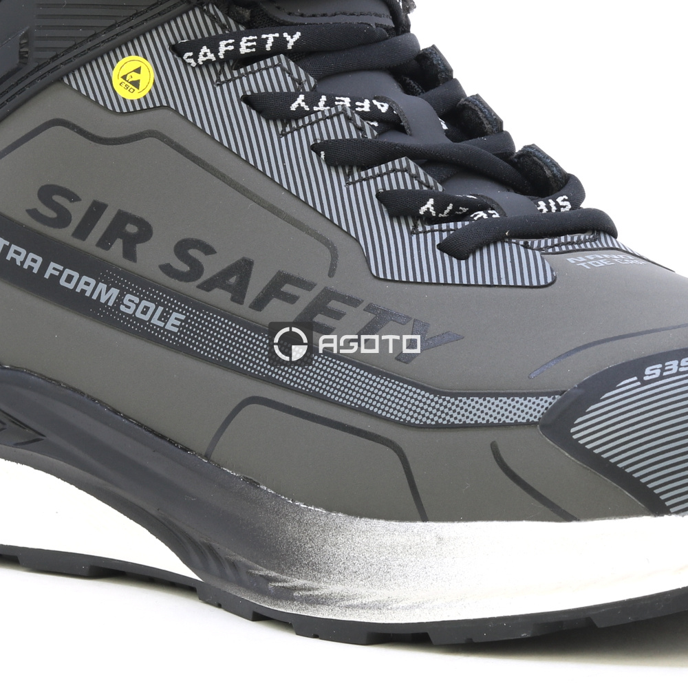 detail SIR Journey S3 Black/Grey šedá pánská pracovní obuv