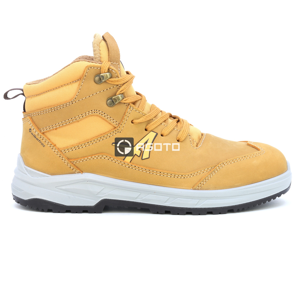 detail ALBATROS Vector Wheat Mid S3 žlutá pánská pracovní obuv