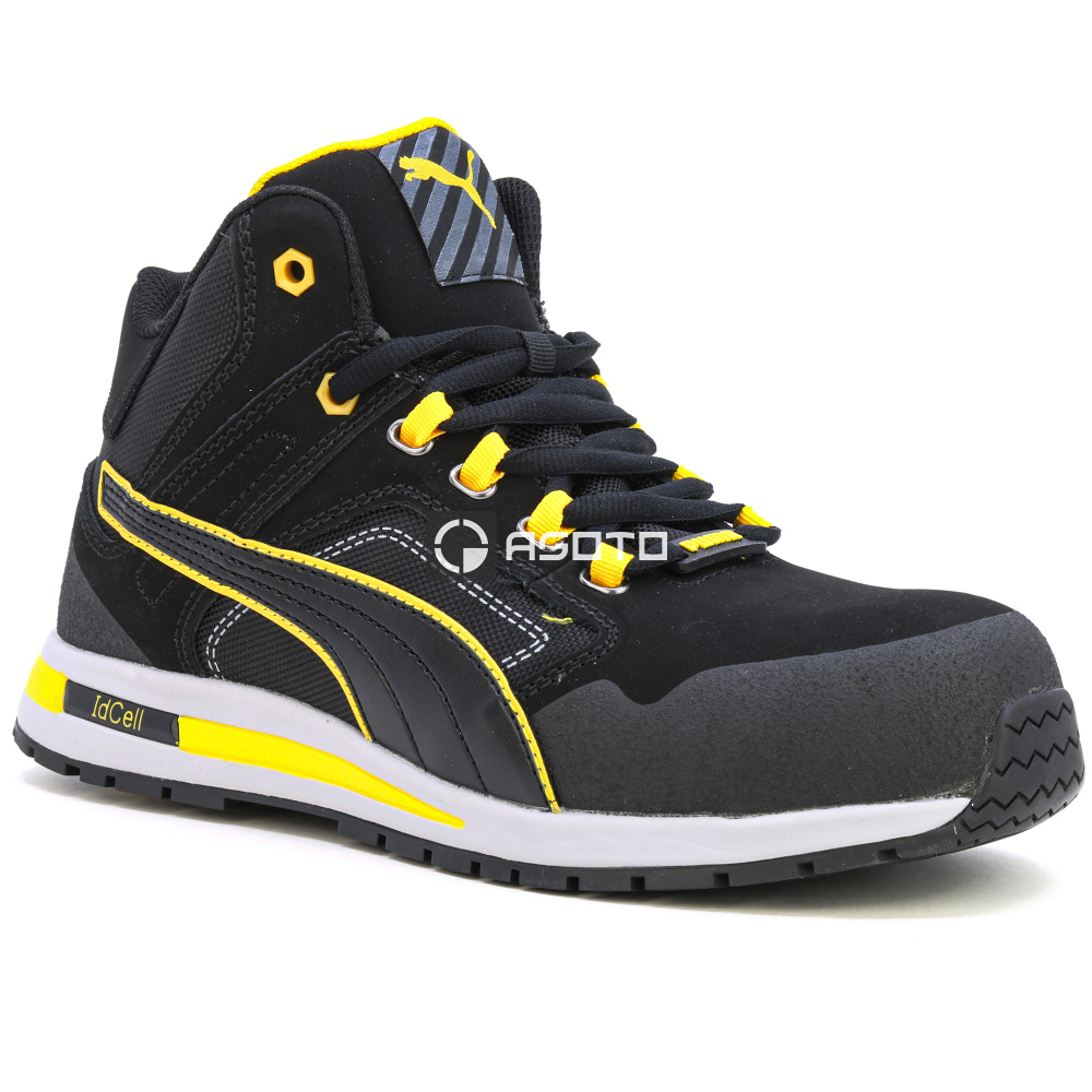 detail PUMA Crosstwist Black Mid SB černá pánská pracovní obuv