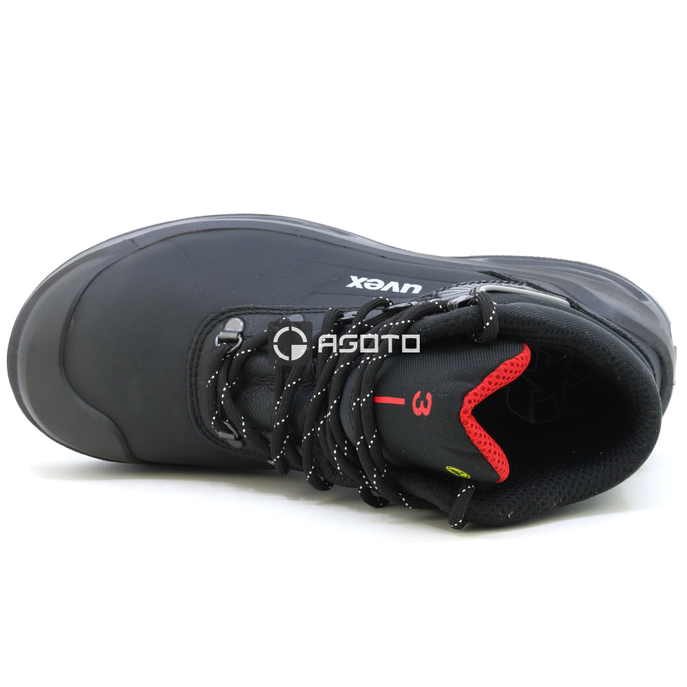 detail UVEX 3 Quatro S3 ESD černá pánská pracovní obuv