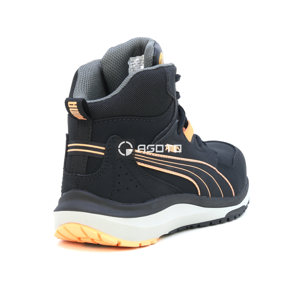 detail Puma Safety Stepper Mid S3 ESD dámska pracovná obuv čierna ľahká pohodlná