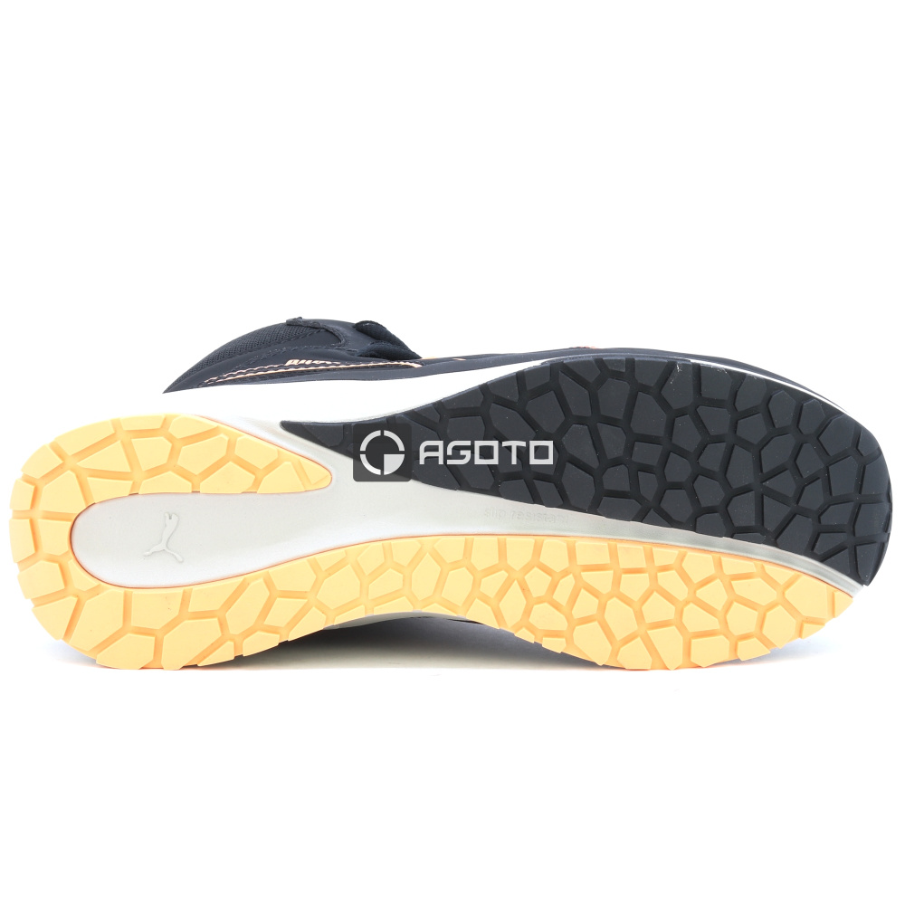 detail Puma Safety Stepper Mid S3 ESD dámska pracovná obuv čierna ľahká pohodlná