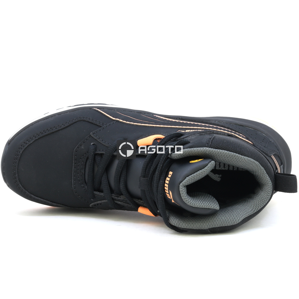 detail Puma Safety Stepper Mid S3 ESD dámska pracovná obuv čierna ľahká pohodlná