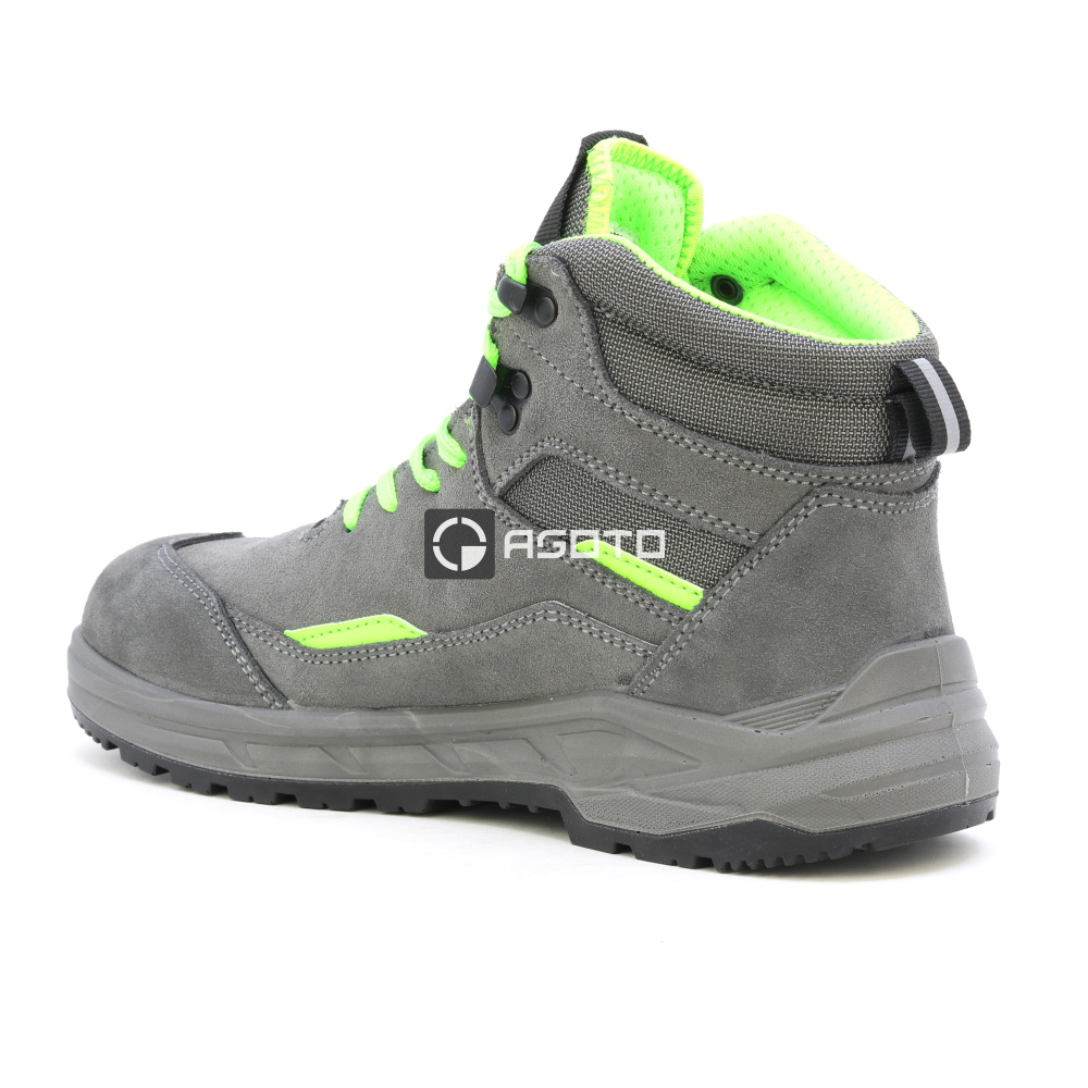 detail ALBATROS Vector MID S3 sivá pánska kožená pracovná obuv, pohodlná a moderná