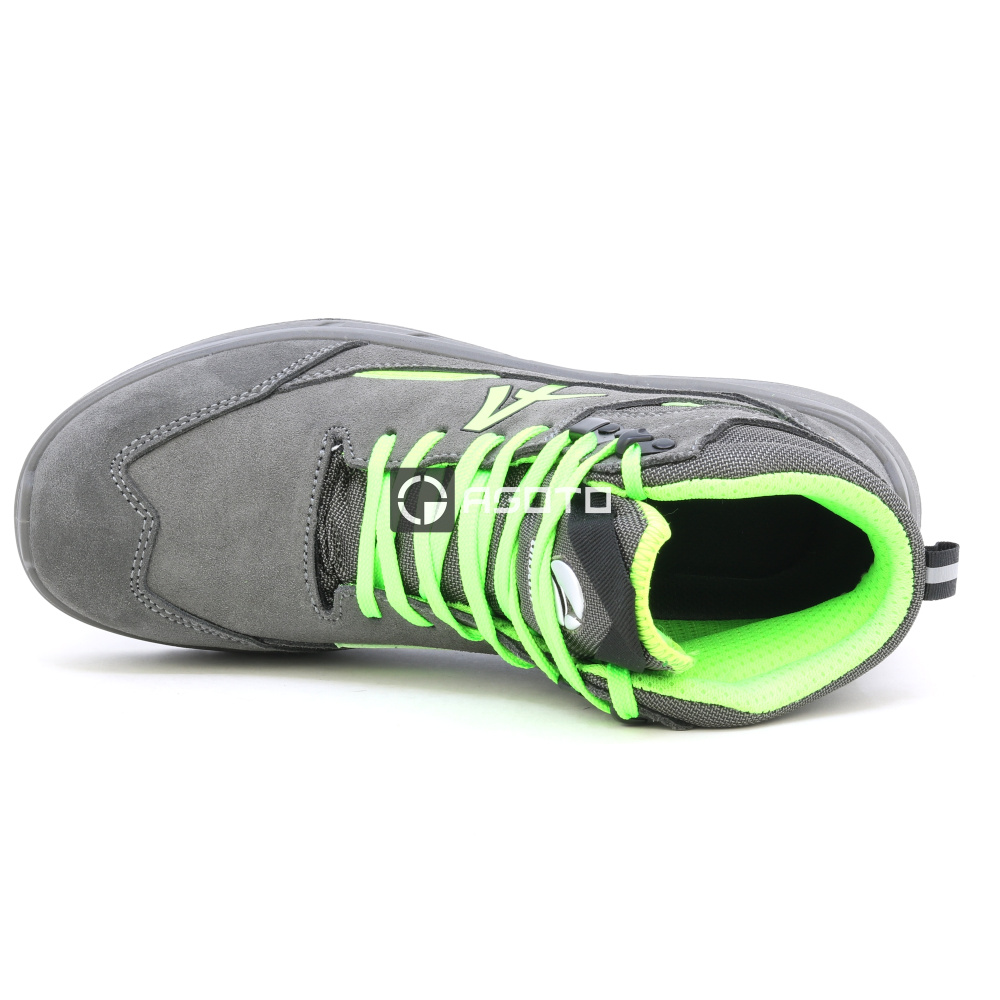 detail ALBATROS Vector MID S3 sivá pánska kožená pracovná obuv, pohodlná a moderná