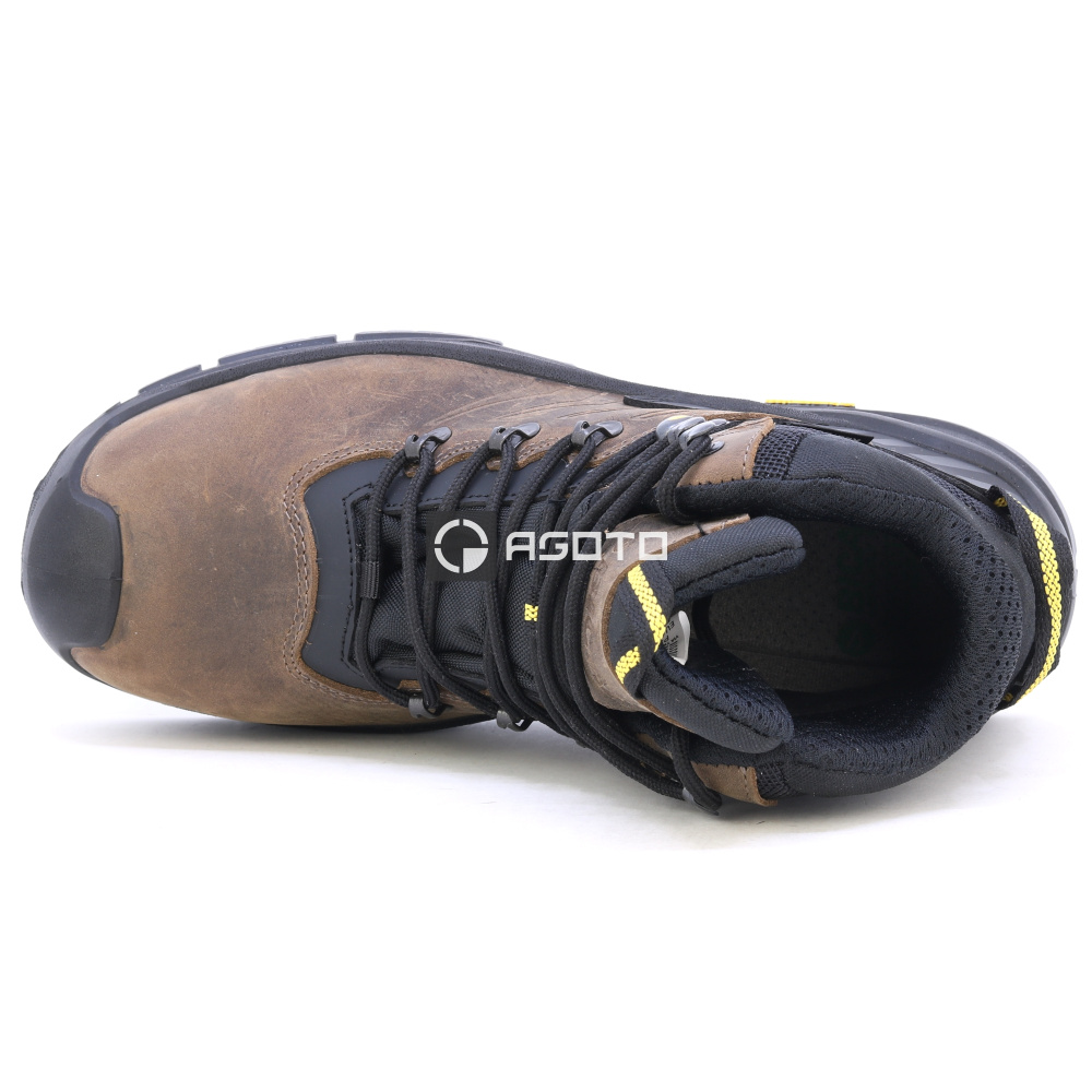 detail BICAP Terrax S7S hnedá pánska kožená odolná pracovná obuv s membránou Respitex®