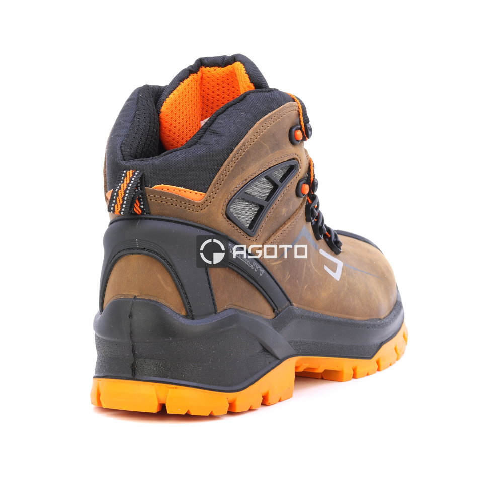 detail BICAP Seal Mid S3 hnedá pánska pracovná obuv + ventilačný systém a stabilizácia