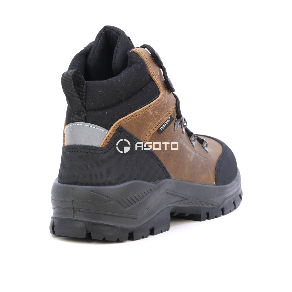 detail BICAP Argine Mid S7S hnedá pánska kožená pracovná obuv s membránou Respitex®
