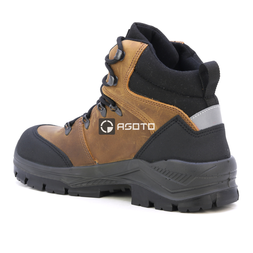 detail BICAP Argine Mid S7S hnedá pánska kožená pracovná obuv s membránou Respitex®