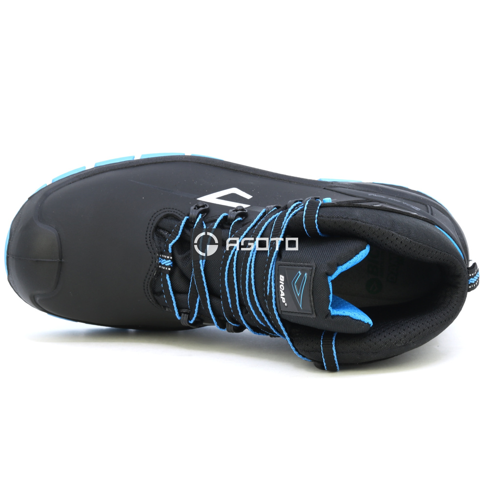 detail BICAP Whale Mid S3 čierna pánska pracovná obuv s ventilačným systémom Pro Air