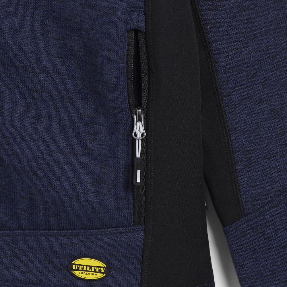 detail DIADORA Chicago modrá pánská pletená bunda